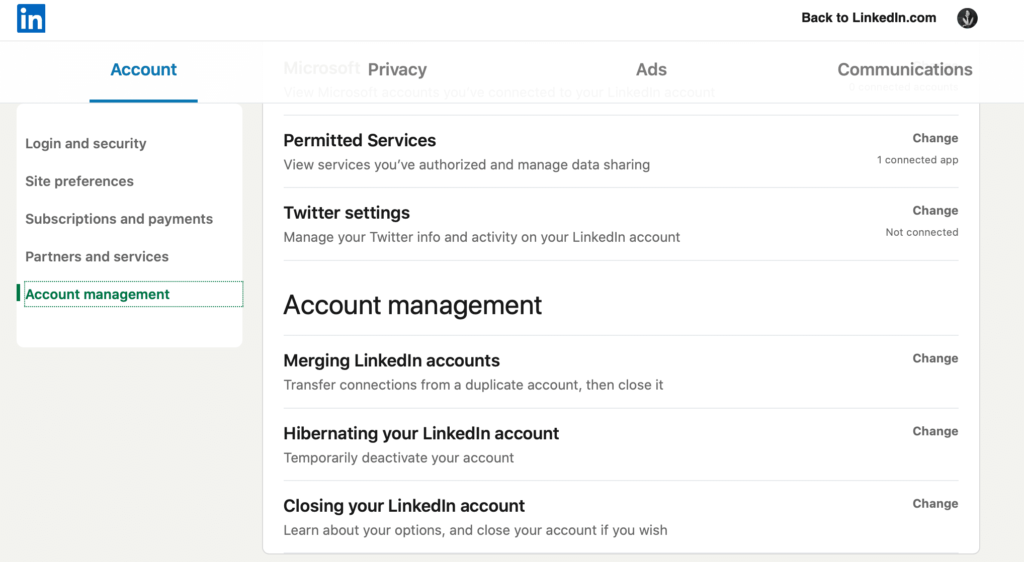 manage your linkedin profile