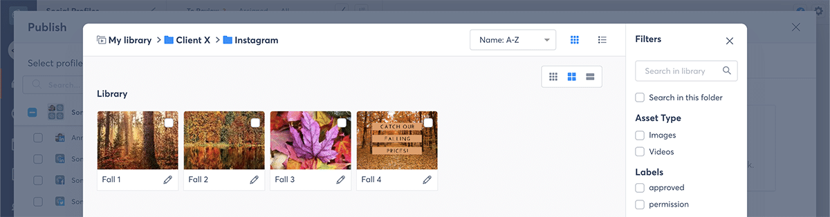 agorapulse asset library