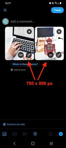 social media image sizes agorapulse twitter post