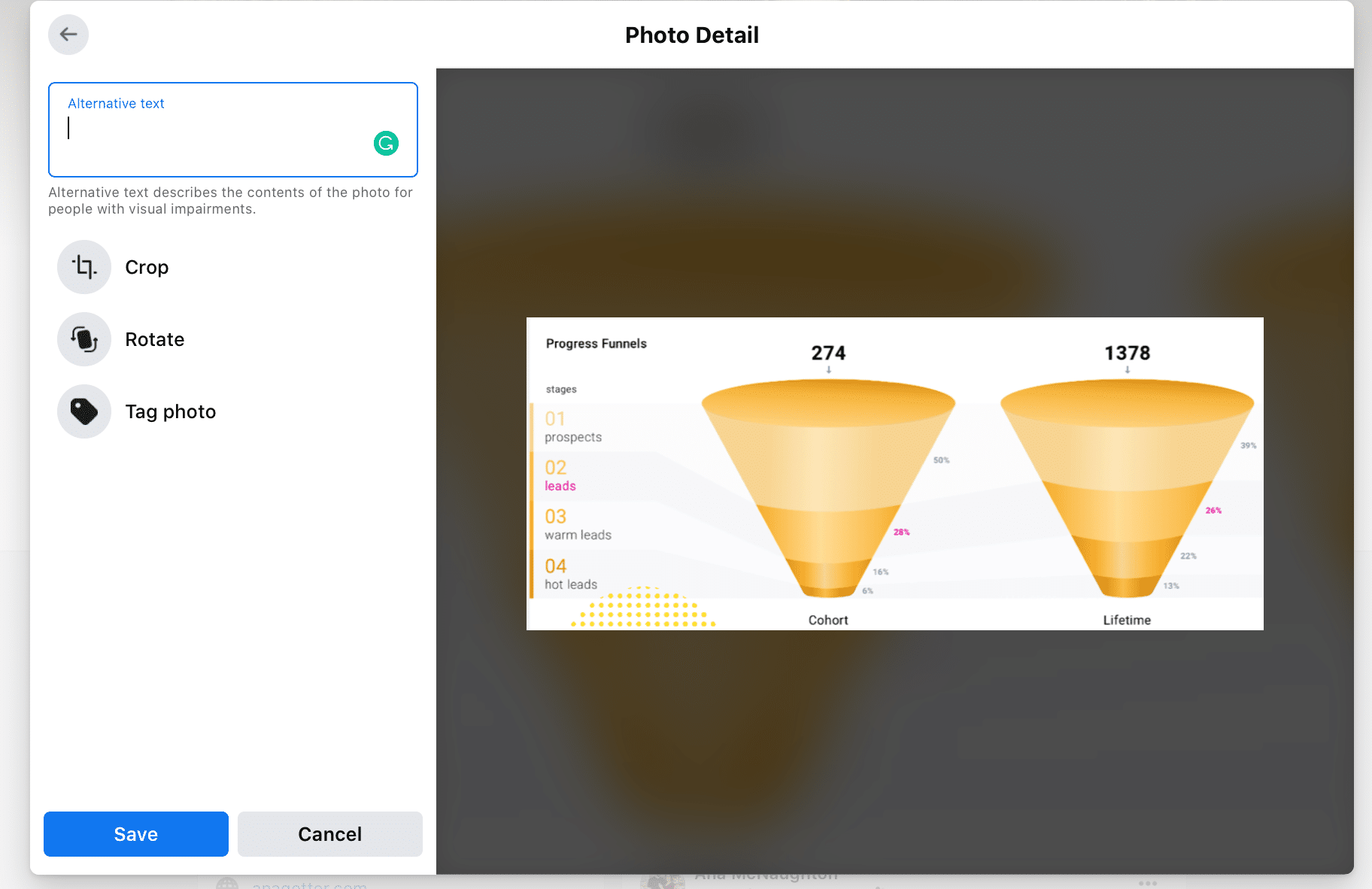 image of how to crop, rotate, tag photo or tag a photo