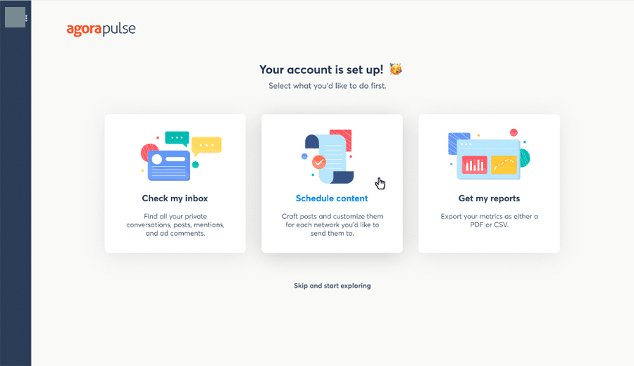 Agorapulse onboarding 3