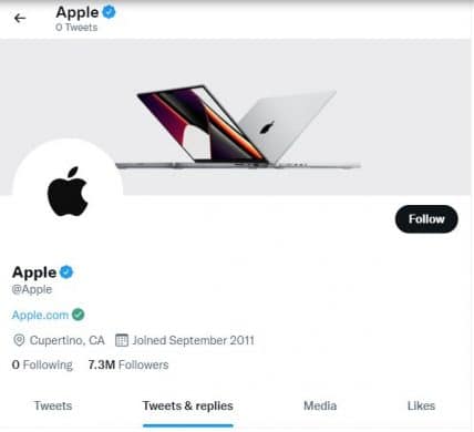 apple on social media