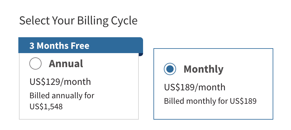 Hootsuite pricing plan for monthly