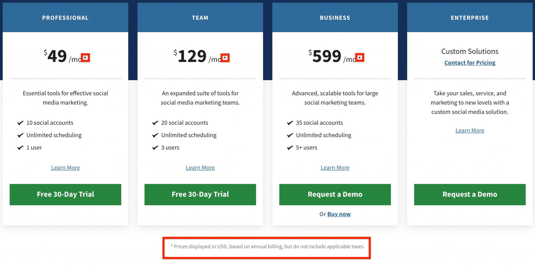 hootsuite pricing for reports