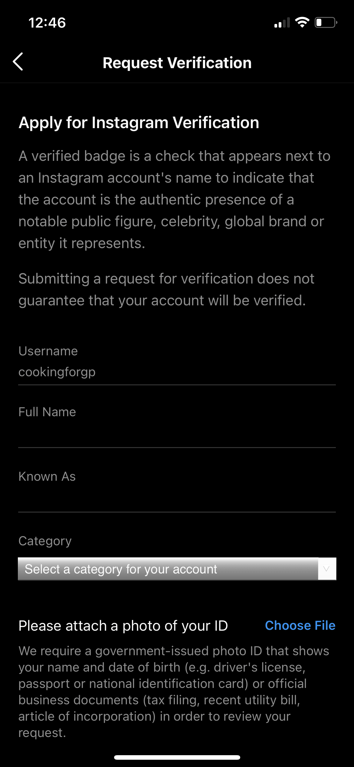 request verification on how to to get verified on instagram