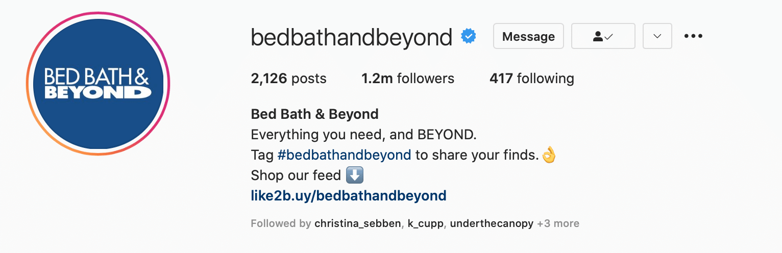 Blue checkmark showing verification on Instagram