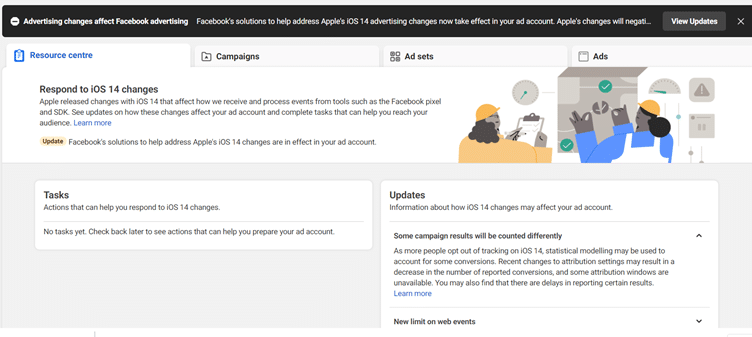 header image for facebook analytics is going away shows apple vs facebook