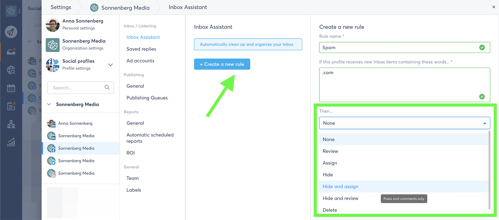 moderate engagement to manage multiple social media accounts