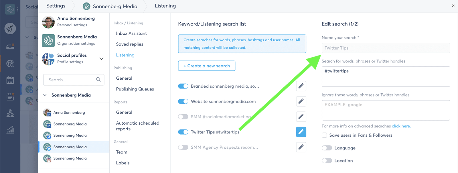 streamline social listening