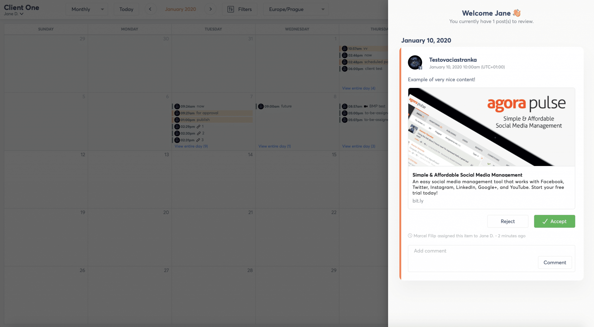 shared calendar example