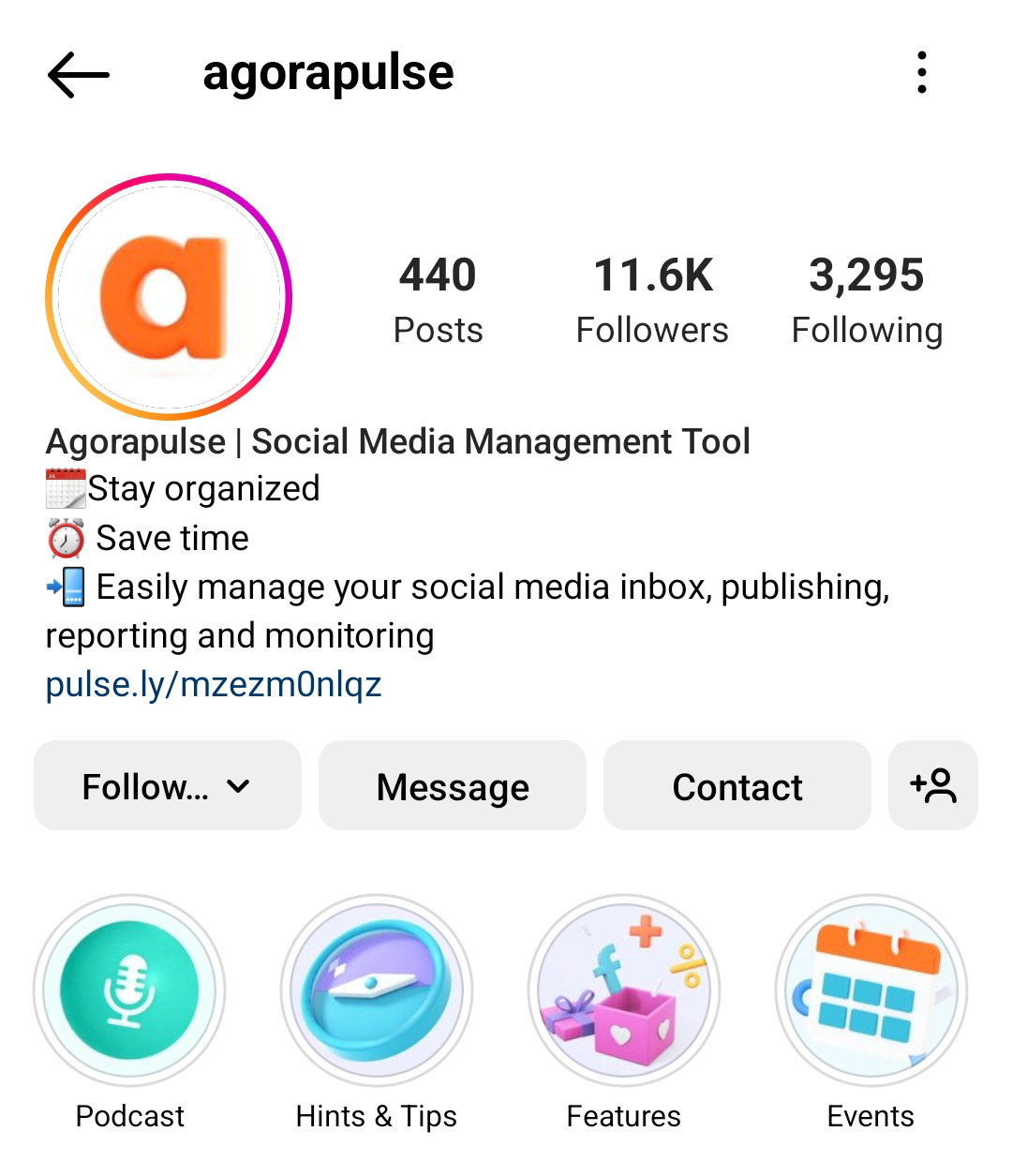 instagram profile