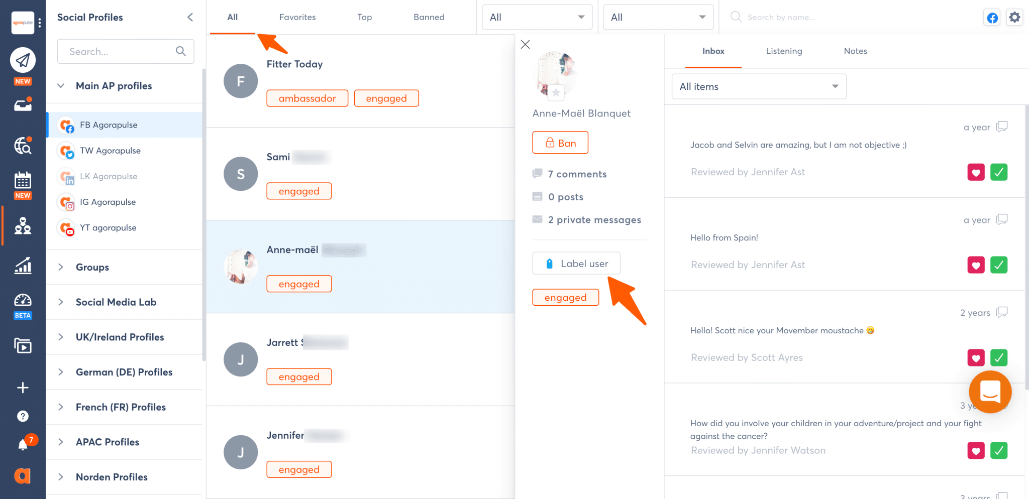 fans and followers on social media management tool agorapulse vs sendible alternative