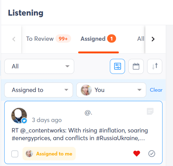 listening from your dashboard