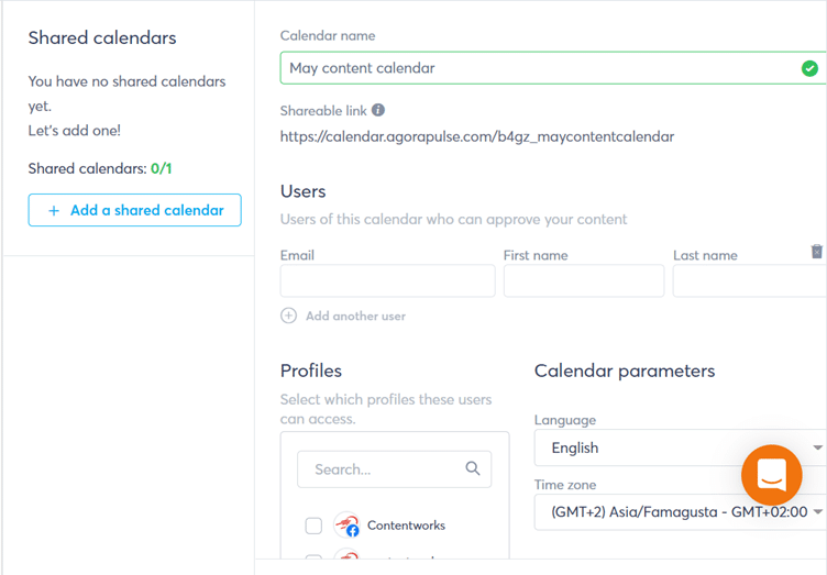 shared calendar as an alternative for a social media analytics spreadsheet