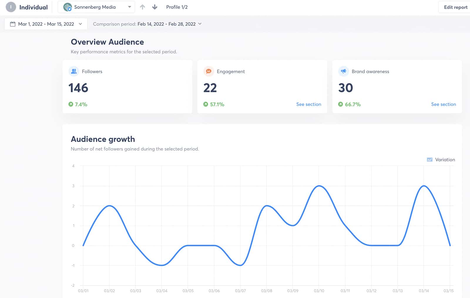 Agorapulse Individual report