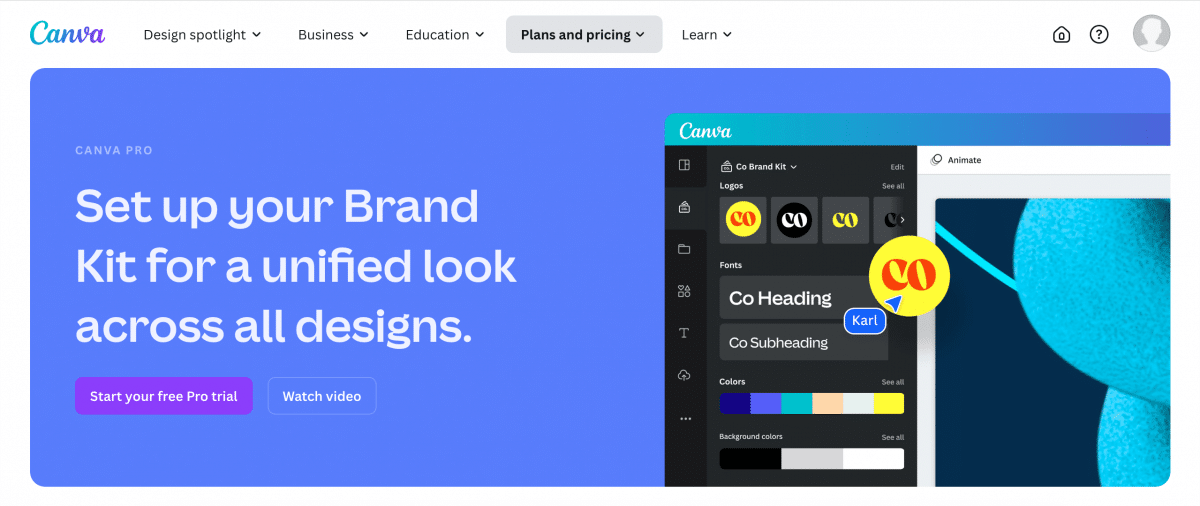 branding example Canva