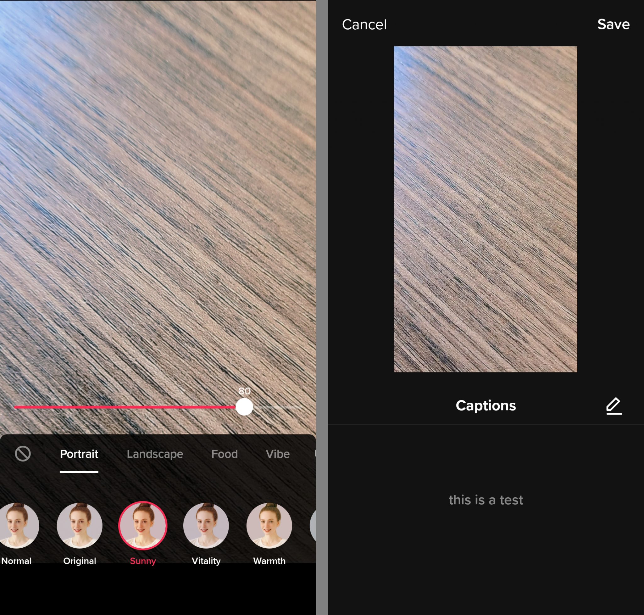 how to make a TikTok video - add filters and captions to new content