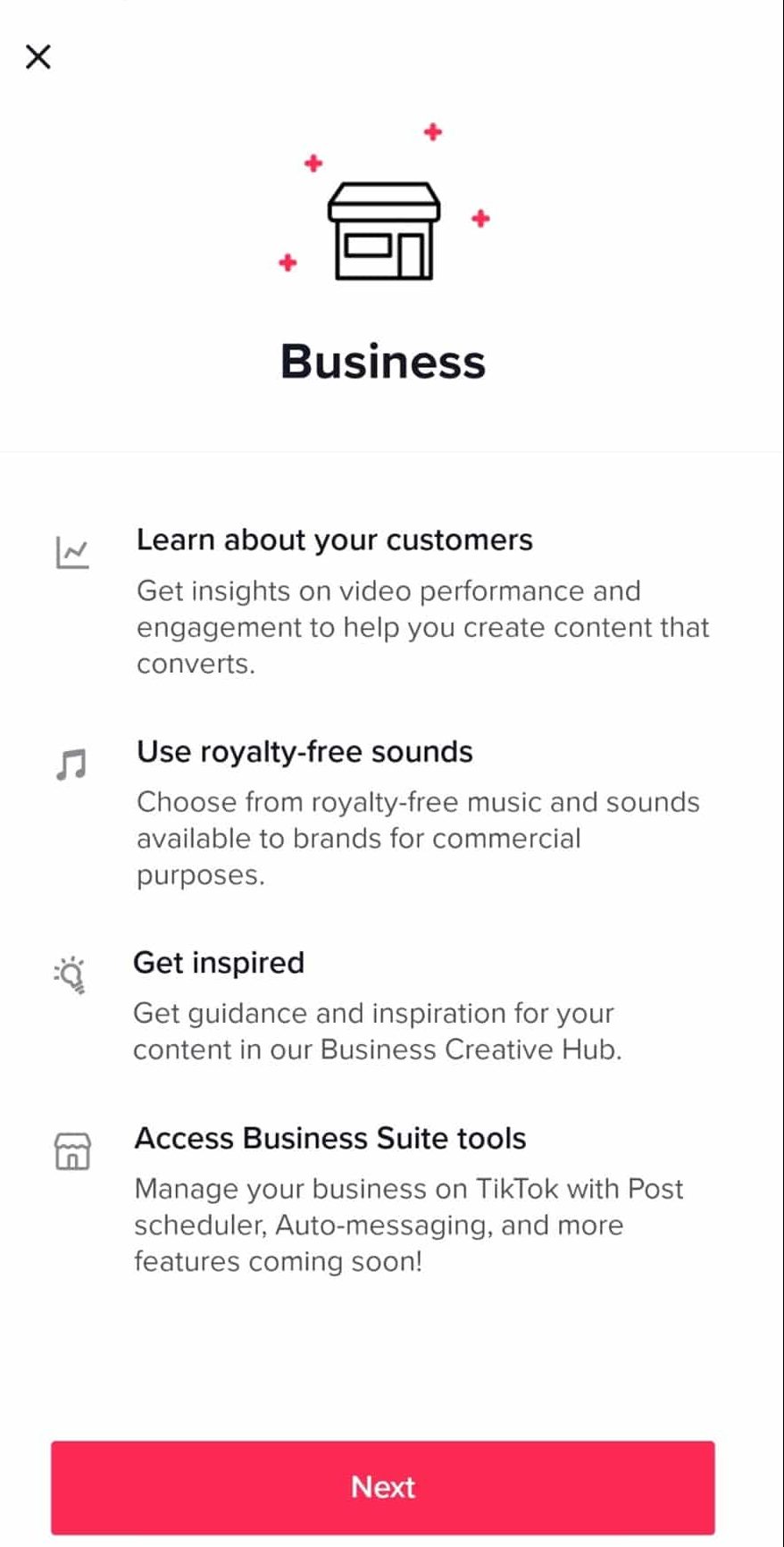 how to set up a business account on tiktok to sell stuff