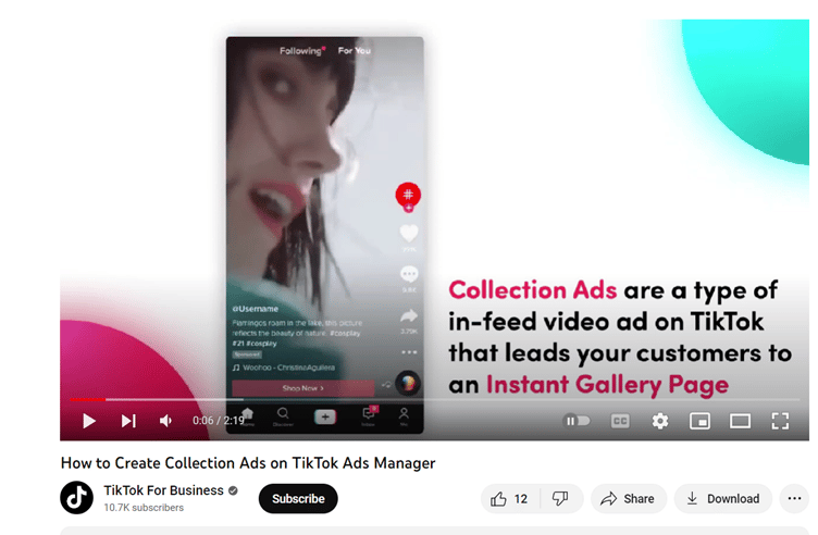 collection das for tiktok