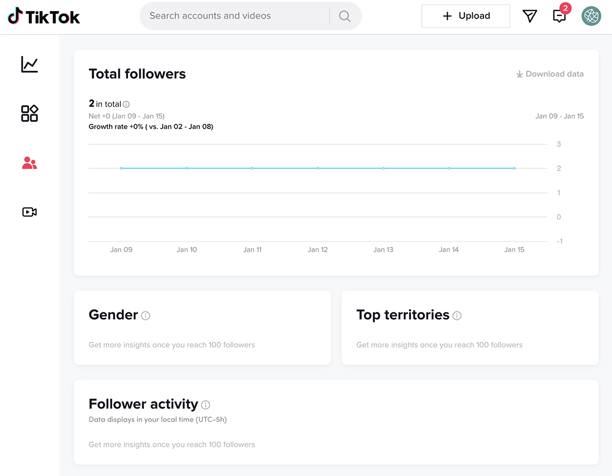 TikTok - follower analytics