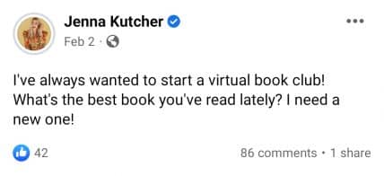 Facebook post ideas - Jenna Kutcher