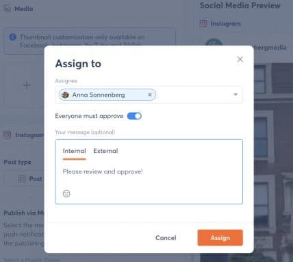 Agorapulse - social media content approval workflow for universities