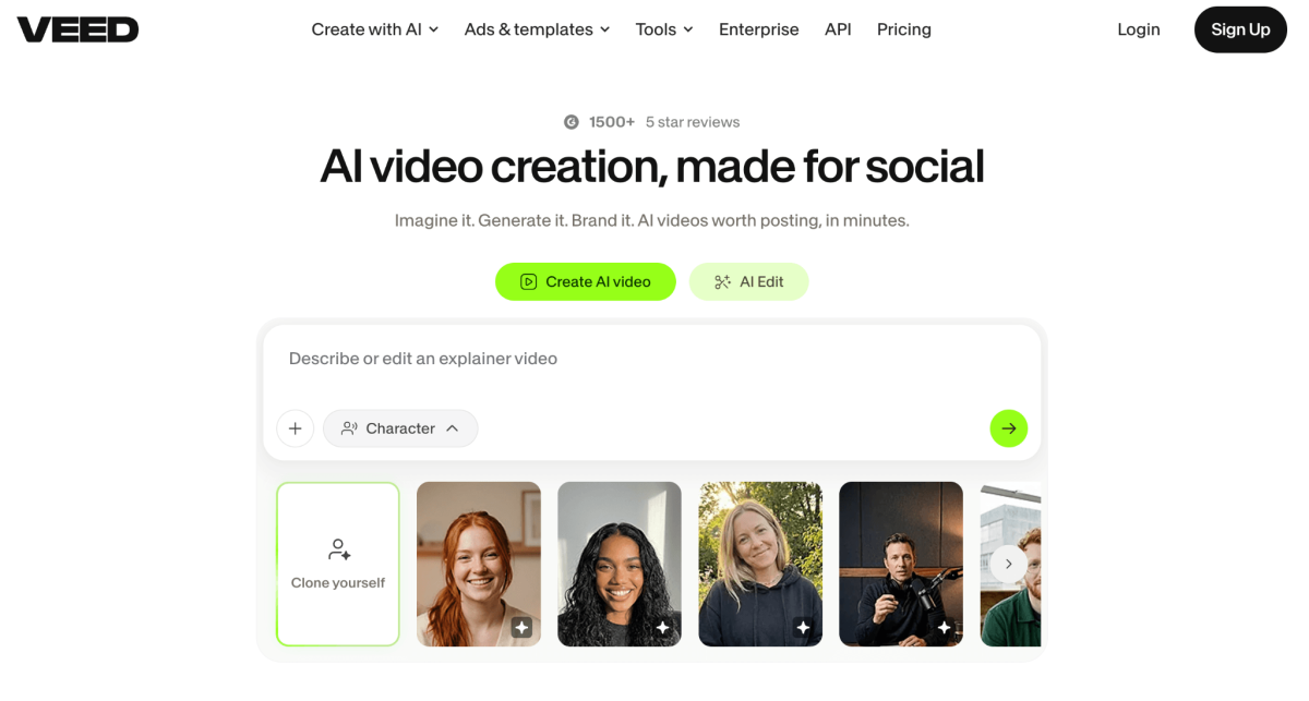 Veed AI video creation