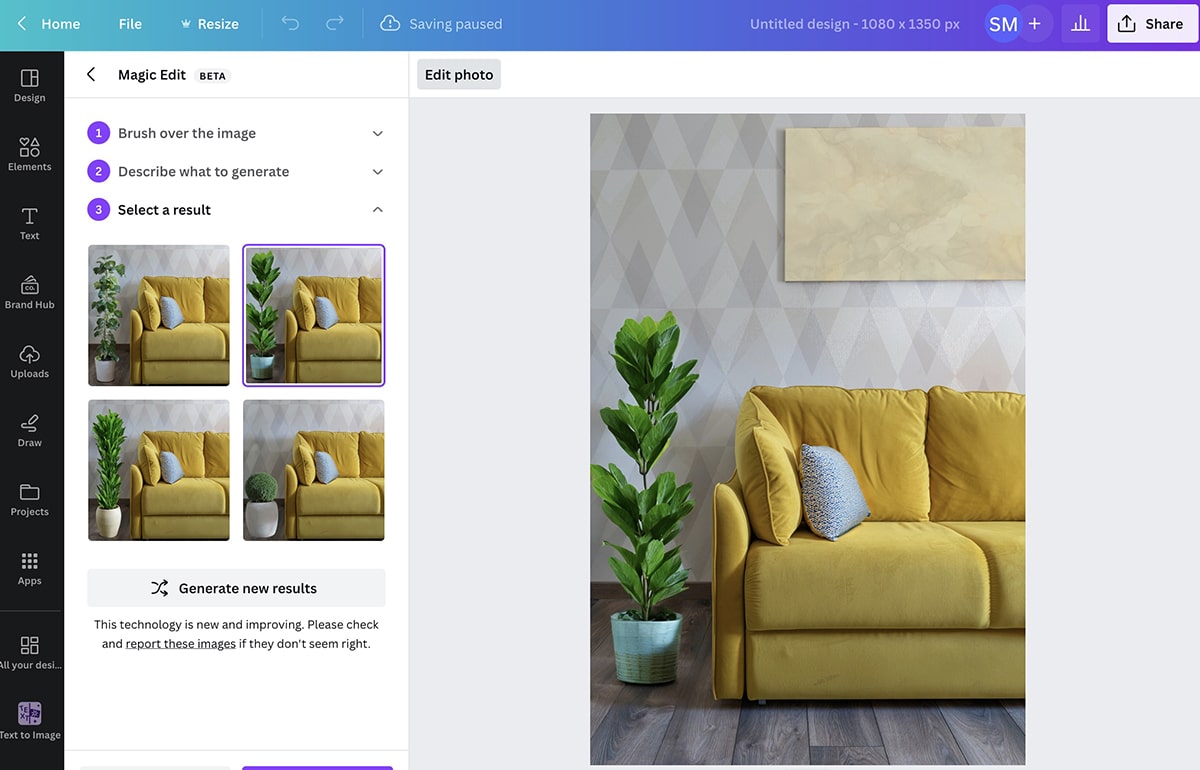 Canva AI - Magic Edit - results