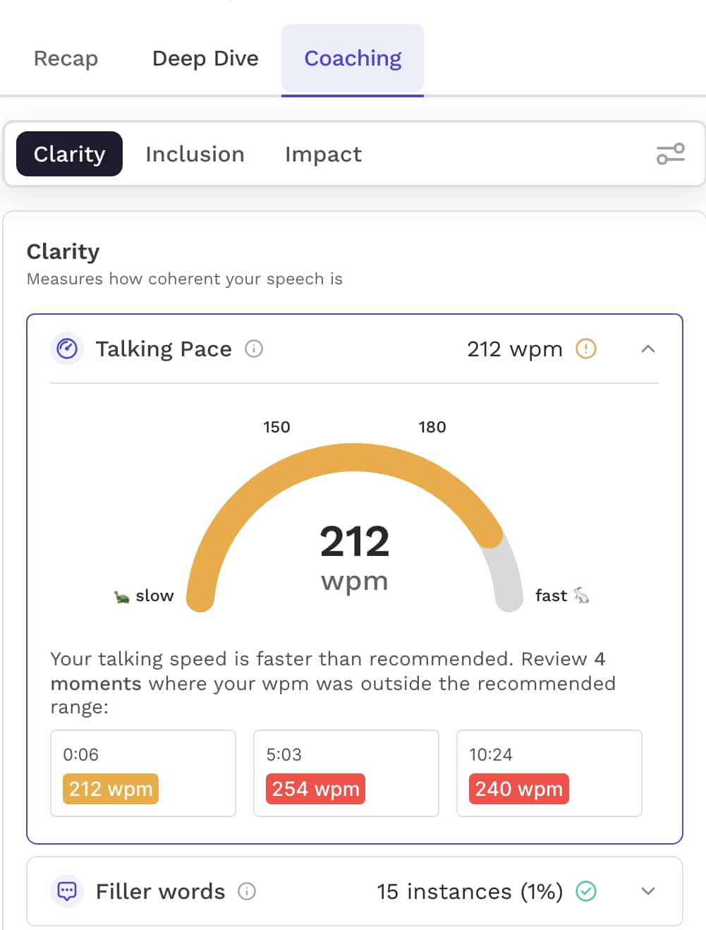 AI productivity tools - Read - meeting coaching