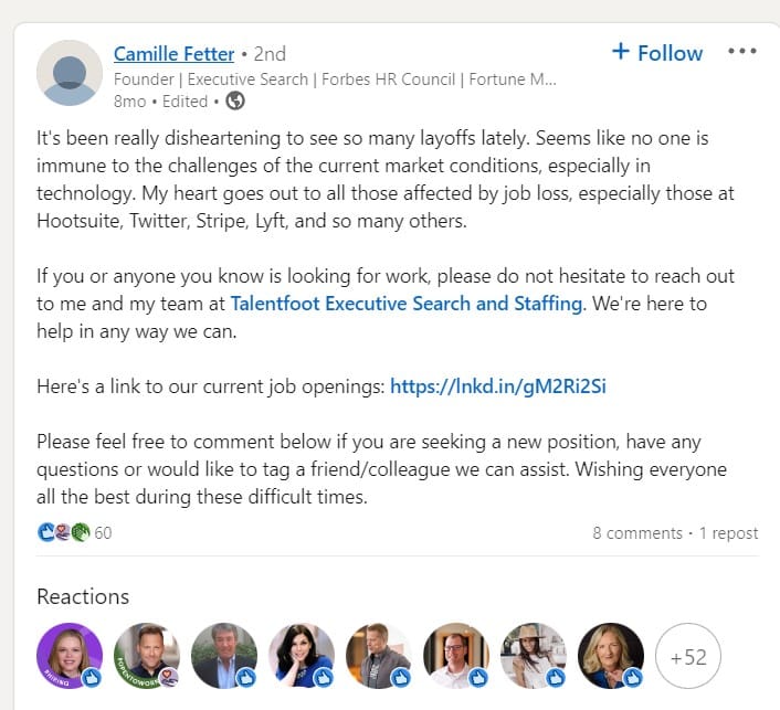 how to give kudos on linkedin