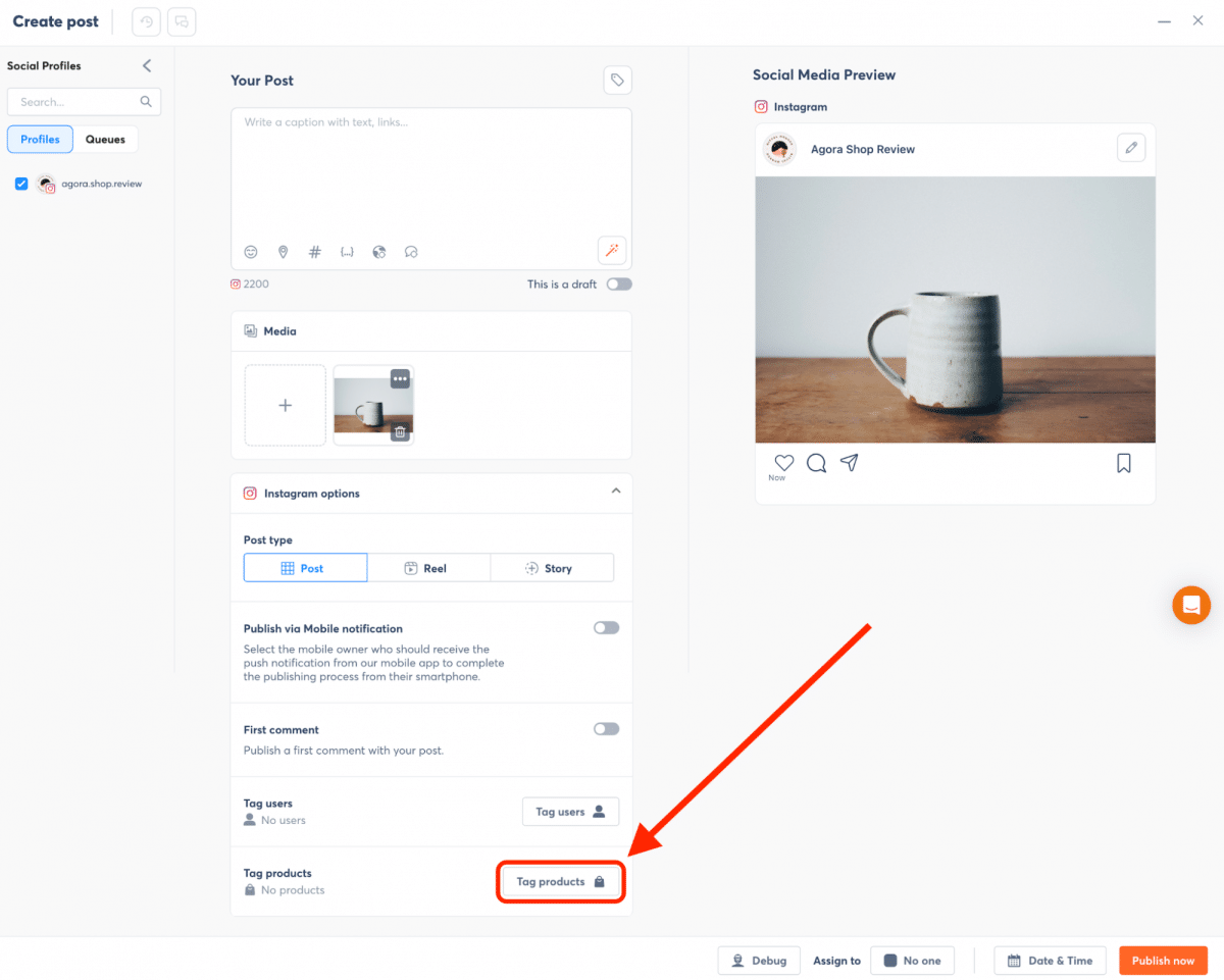 Facebook Product Tagging with Agorapulse