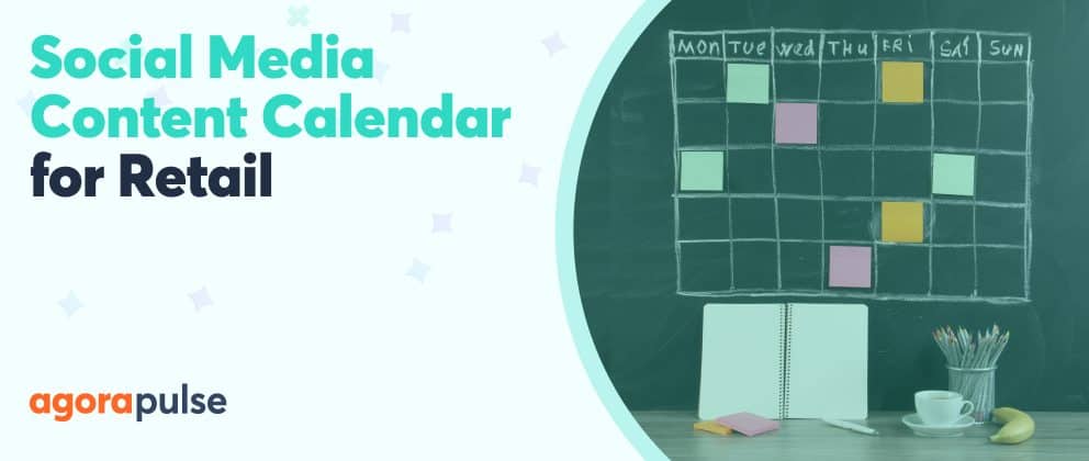 social media content calendar for retail post header