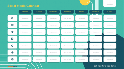 weekly social media calendar template v2