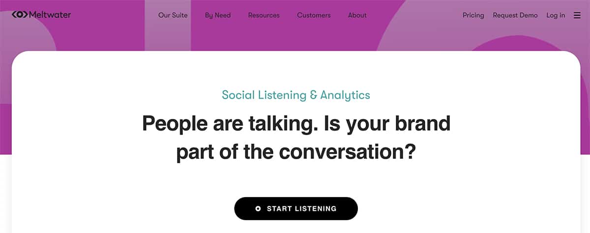 Meltwater social listening