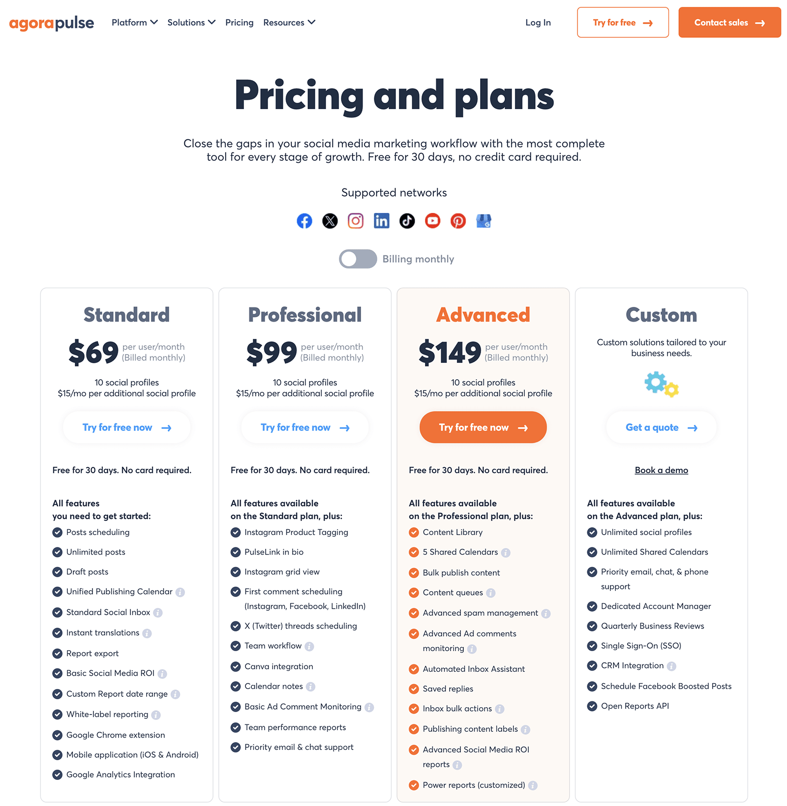 Agorapulse pricing 2024