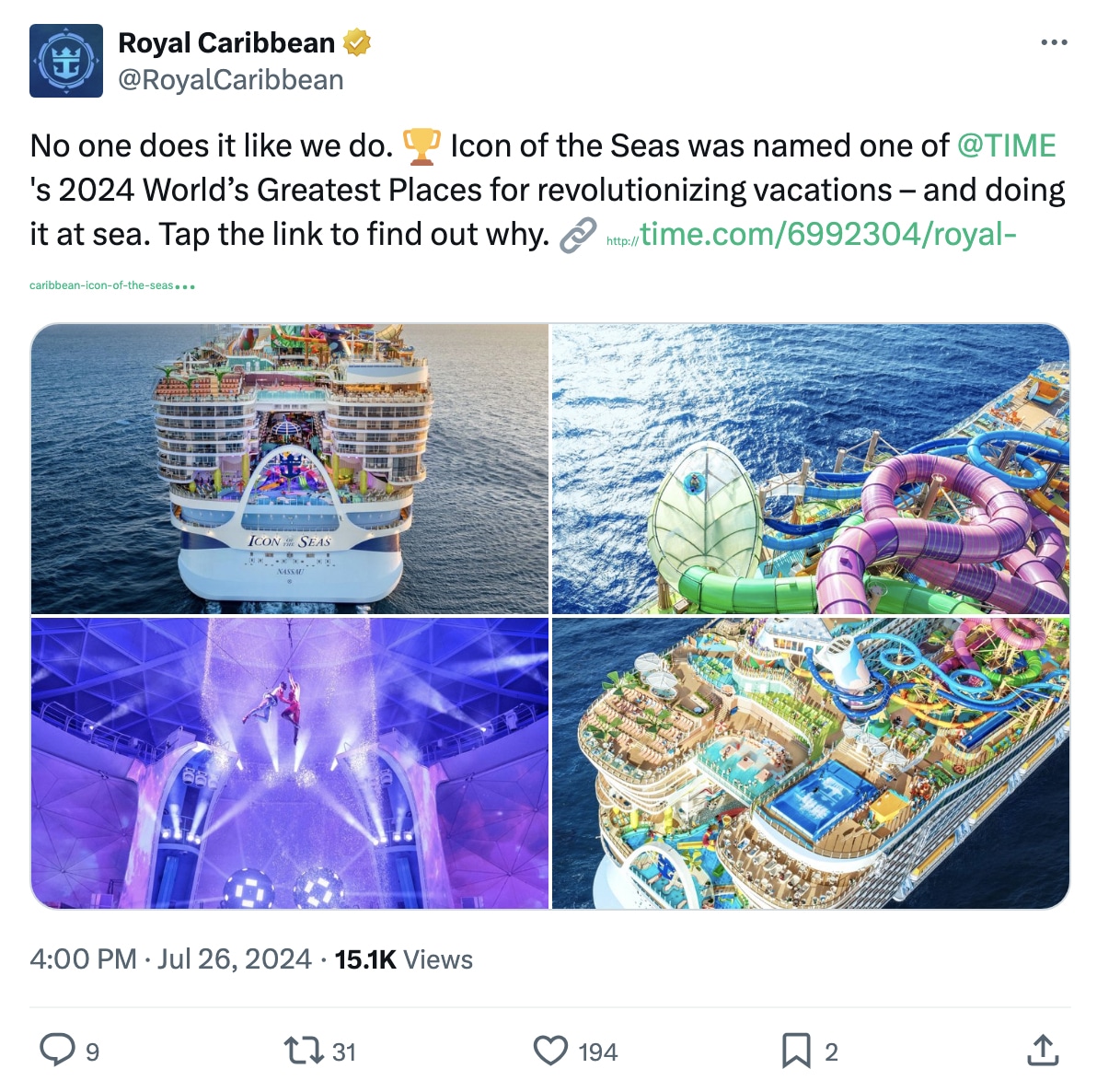 Royal Caribbean X post