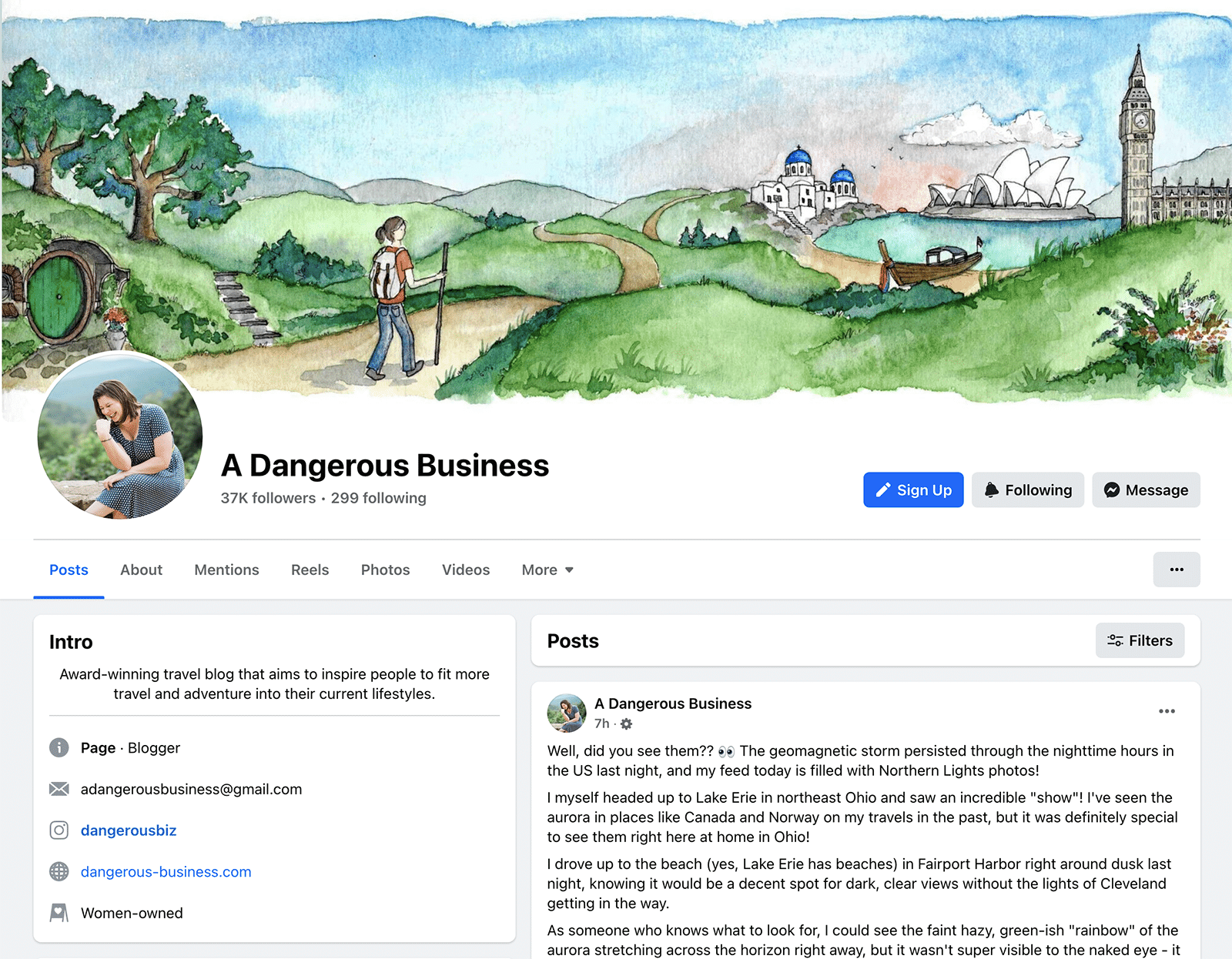 Facebook profile: A Dangerous Business