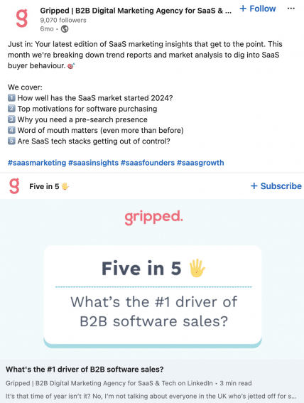 LinkedIn post by Gripped