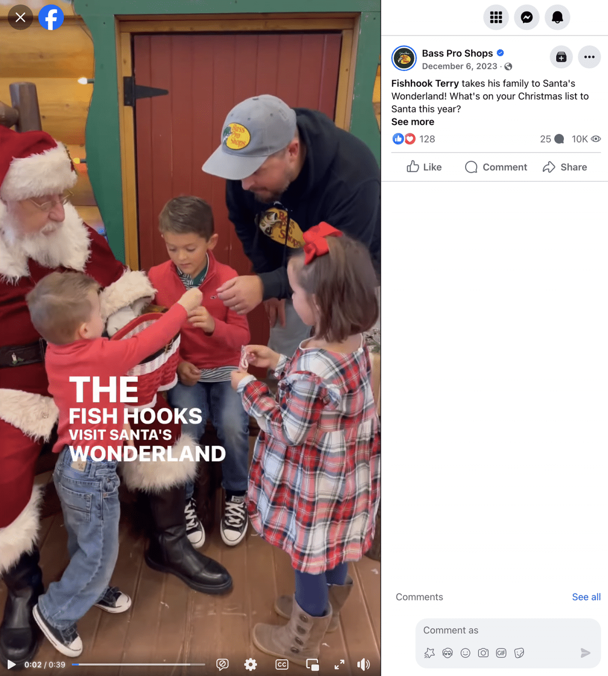 holiday Facebook video by Bass Pro Shops