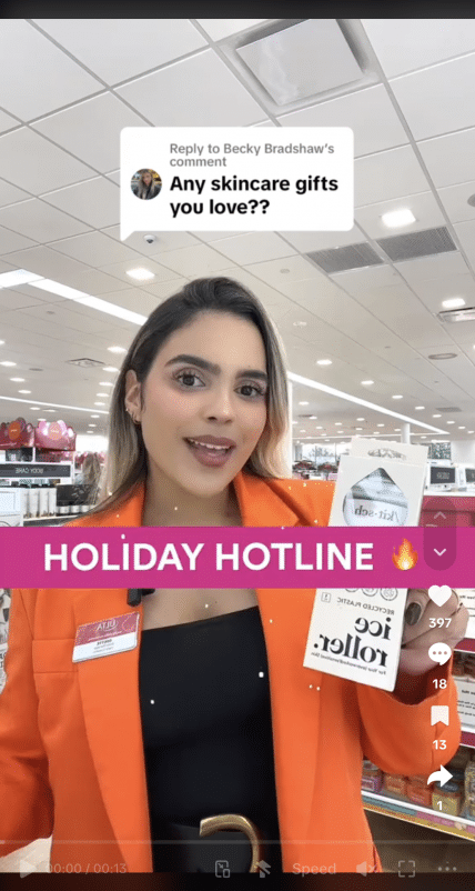 holiday TikTok video by Ulta Beauty