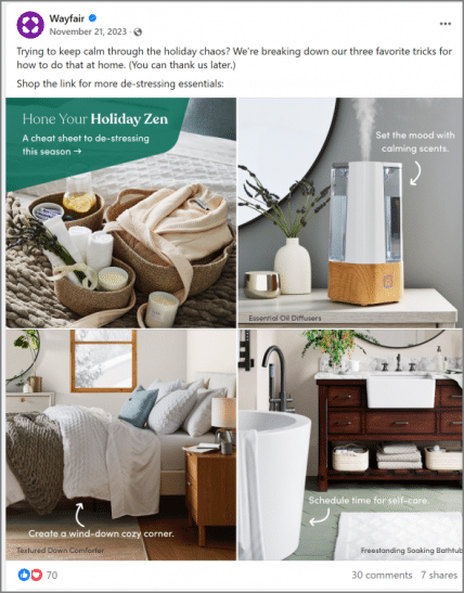 wayfair stress free guide post screenshot