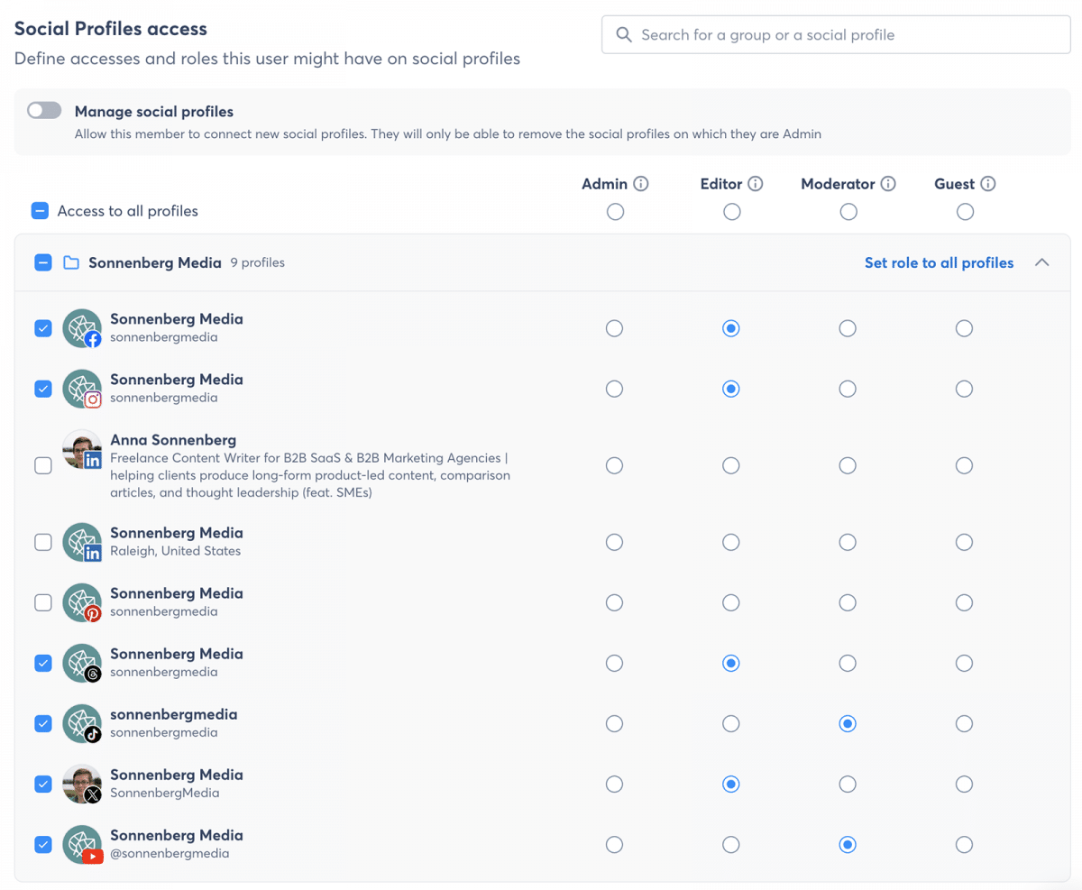 Agorapulse permissions