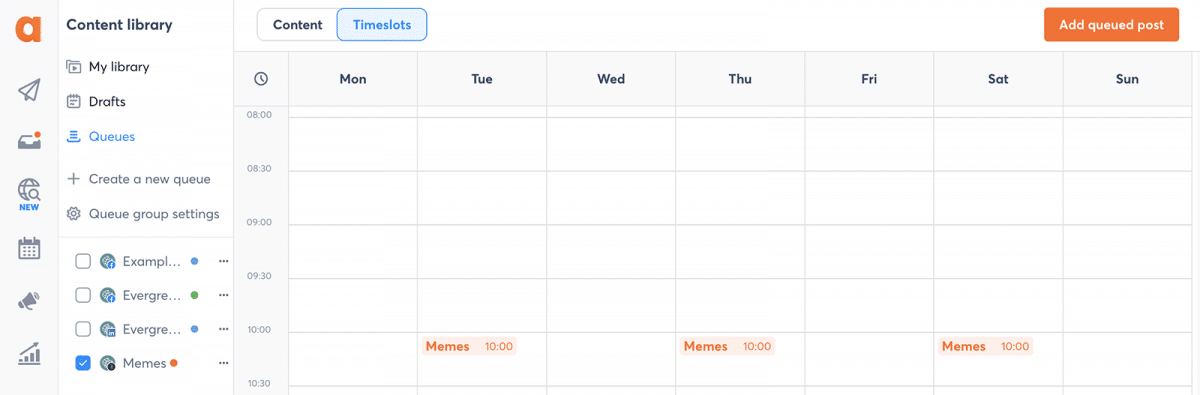 Agorapulse publishing queue