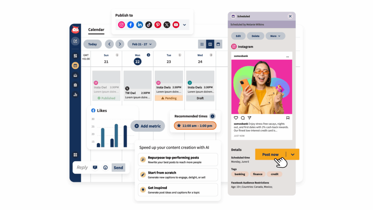 Visual representation of Hootsuite's platform