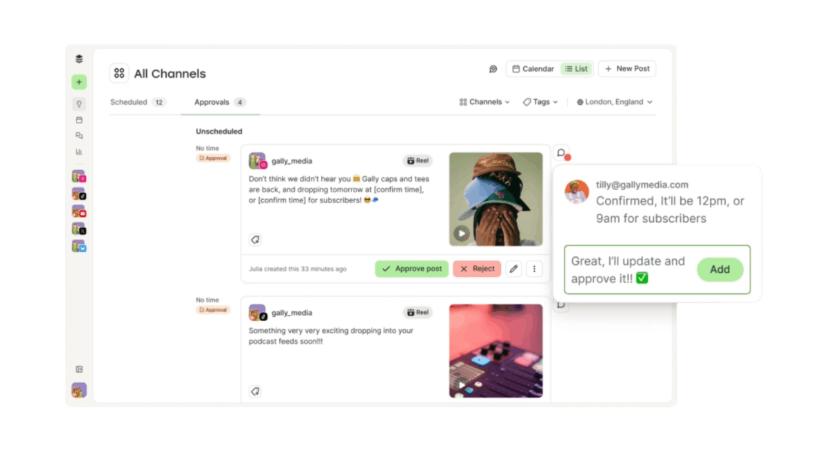 Visual representation of buffer's platform