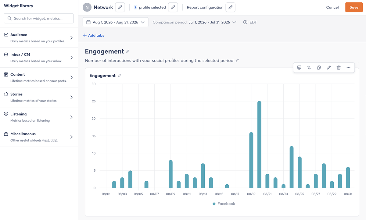 Agorapulse report studio