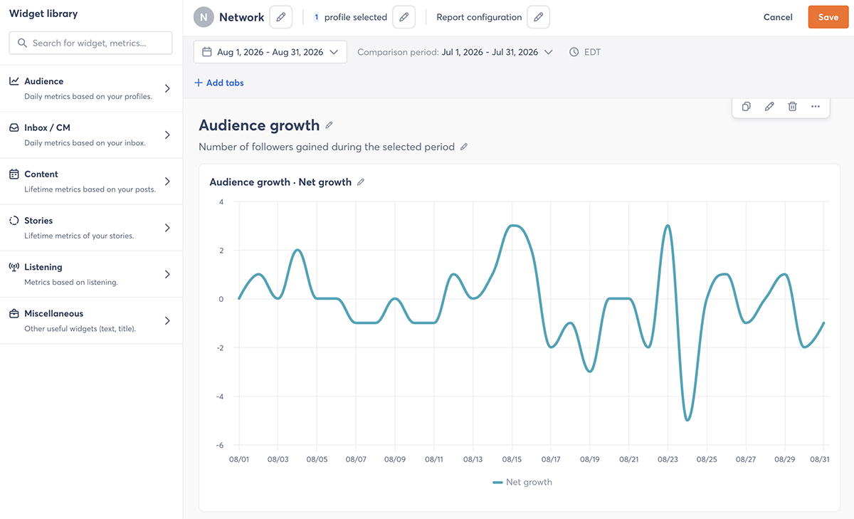 Agorapulse report studio