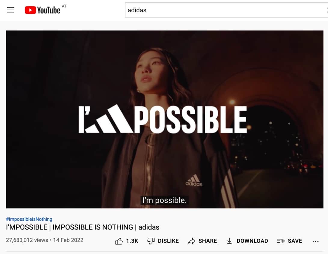 Erfolgreiche Youtube-Video-Kampagne von Adidas