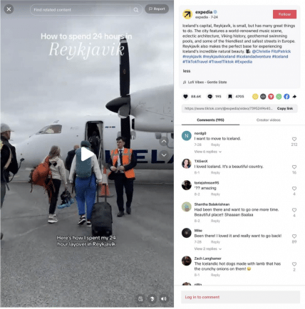 Kreatives Tourismus-Marketing: Expedia auf TikTok