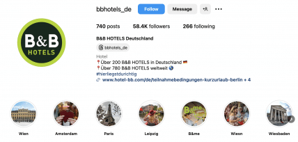 B&B Hotels Hashtag